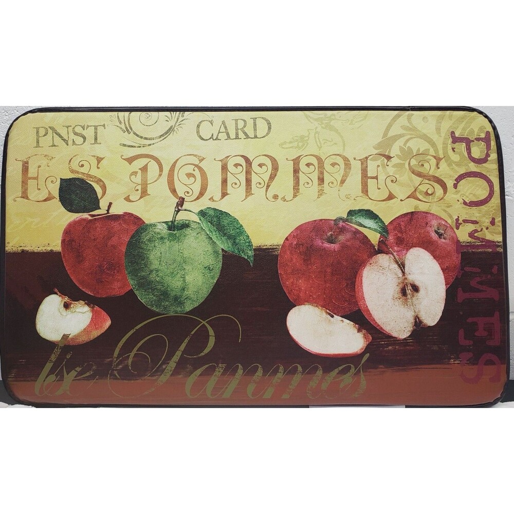 PVC ANTI-FATIGUE FOAM NON SLIP FLOOR MAT(18"x30")FRENCH APPLES,POMMES,Antifatiga